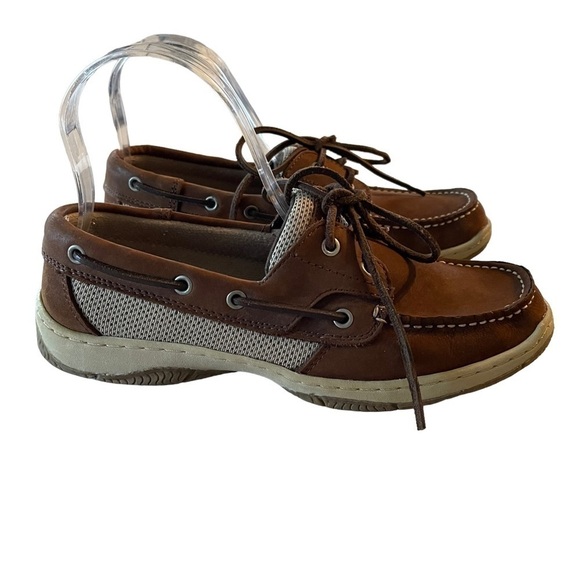 Bjorndal size 7 Chesapeake 131009 brown boat shoes GUC - Picture 1 of 15